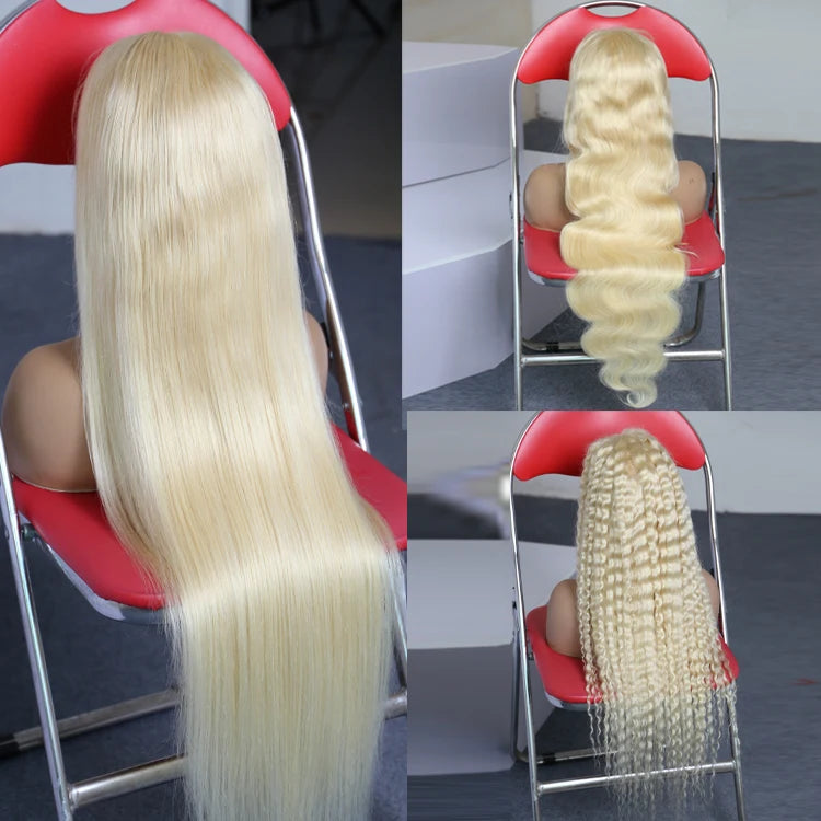 613 Blonde Curly Lace Front Wig