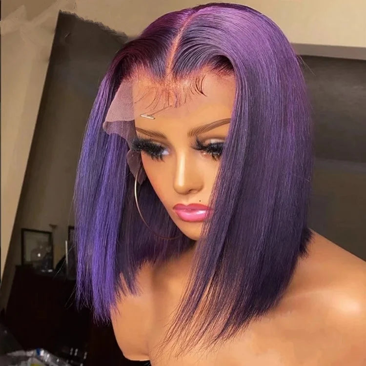 Rainbow Straight Bob Lace Front Wig