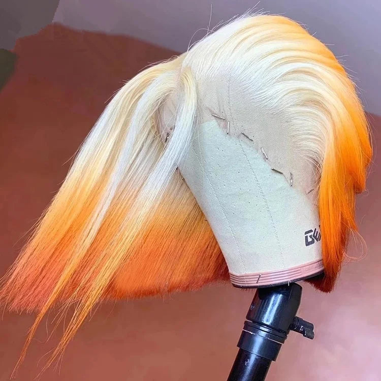 Rainbow Straight Bob Lace Front Wig