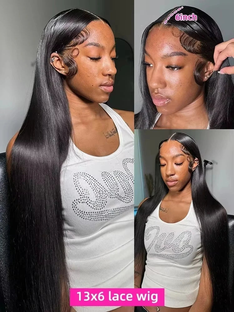 Bone Straight Glueless Lace Wig