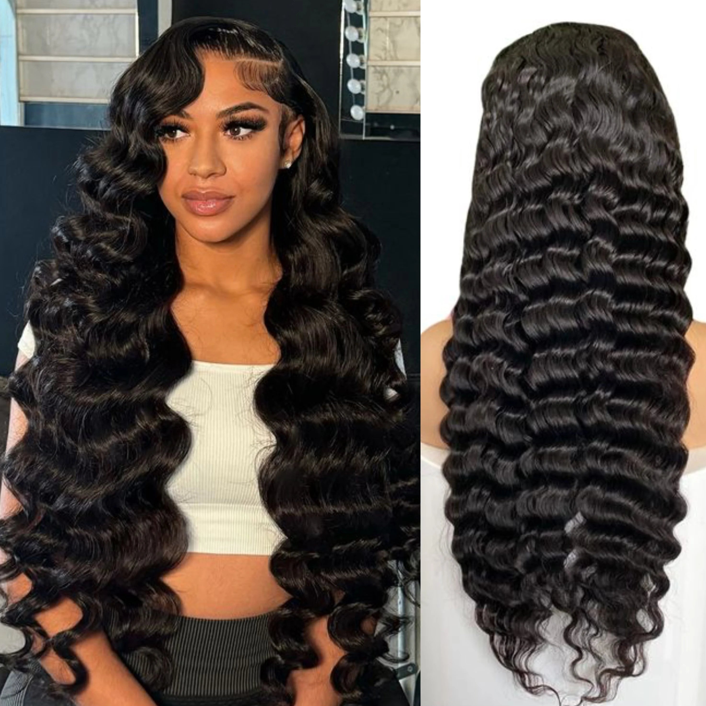 Original Vietnamese Raw Hair Wig Burmese Curly Bone Straight 13X4 HD Lace Front Wig Kinky Curly Human Hair Wigs for Black Women