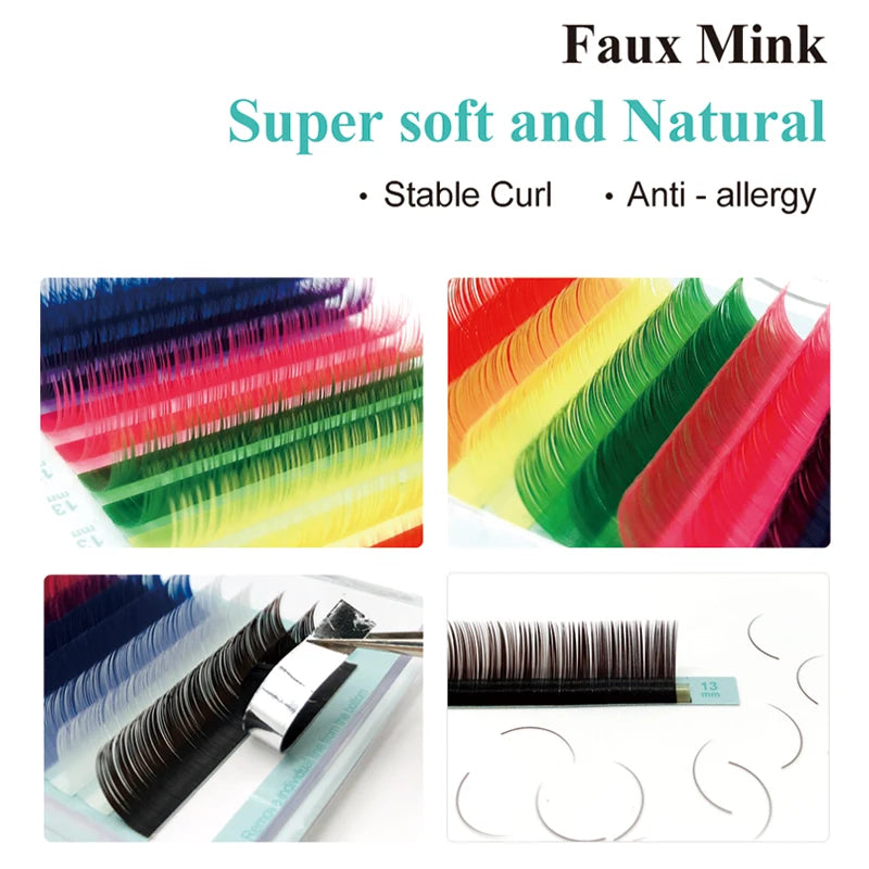 Colorful Mix Individual Eyelash Extensions