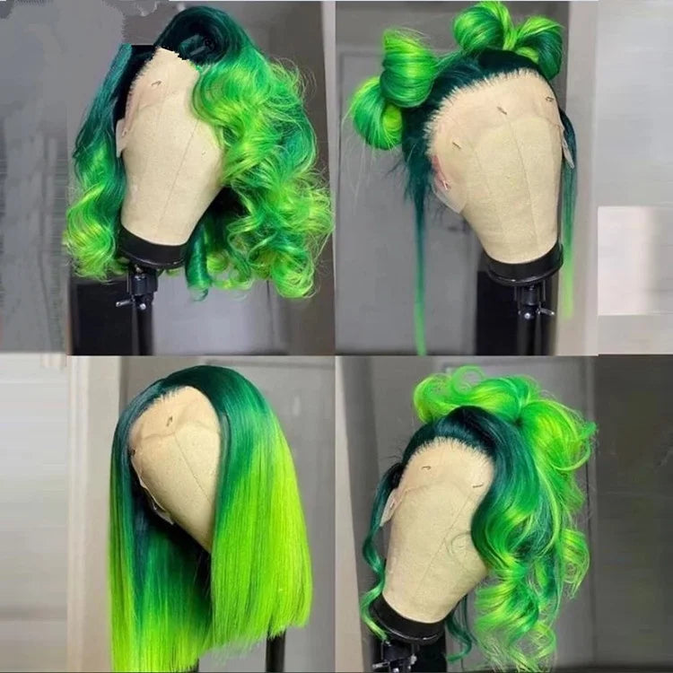 Rainbow Straight Bob Lace Front Wig