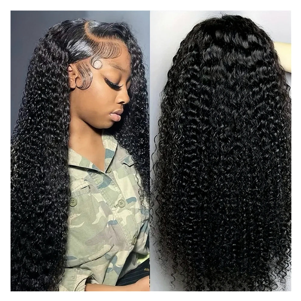 Original Vietnamese Raw Hair Wig Burmese Curly Bone Straight 13X4 HD Lace Front Wig Kinky Curly Human Hair Wigs for Black Women