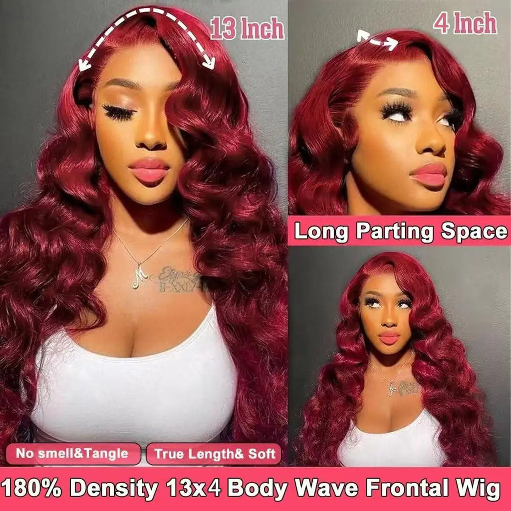 99J Burgundy Body Wave Lace Wig