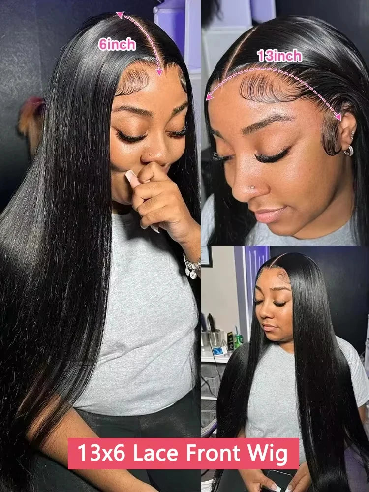 Bone Straight Glueless Lace Wig