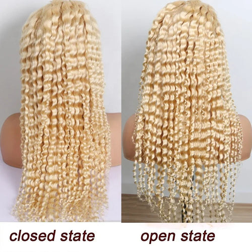 613 Blonde Curly Lace Front Wig