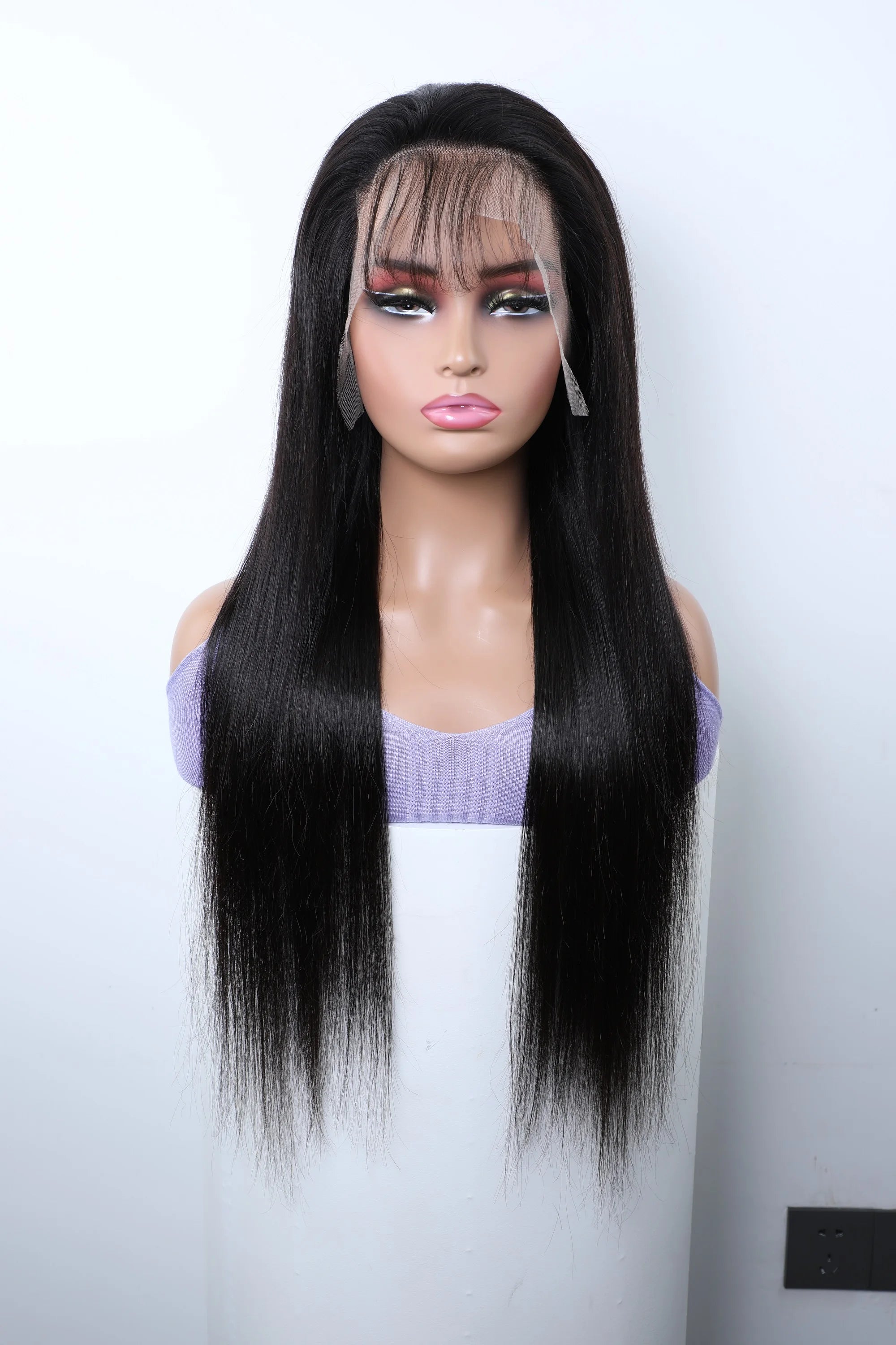 Bone Straight Glueless Lace Wig