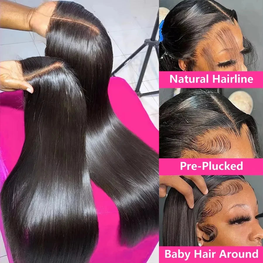Bone Straight Glueless Lace Wig