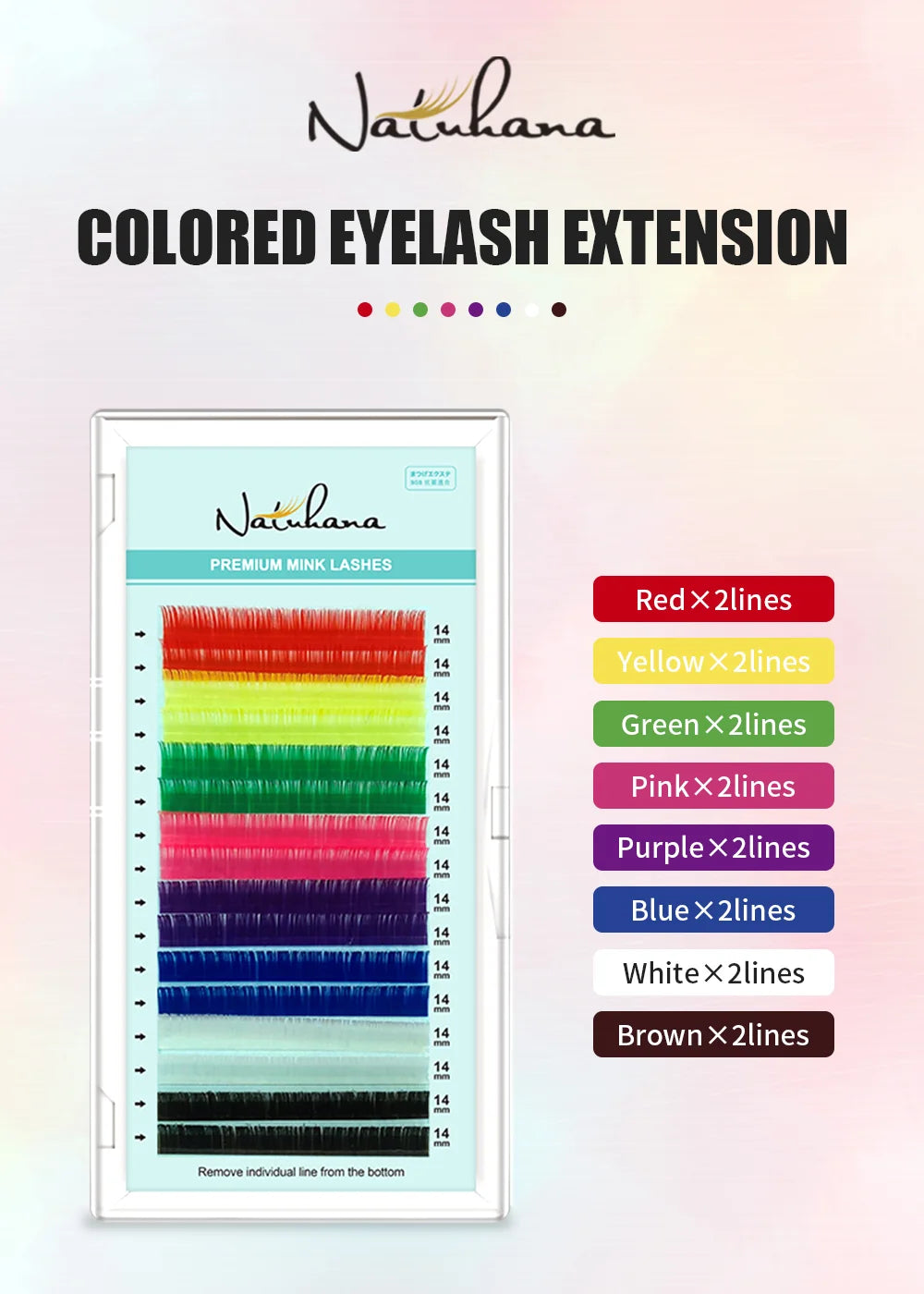 Colorful Mix Individual Eyelash Extensions