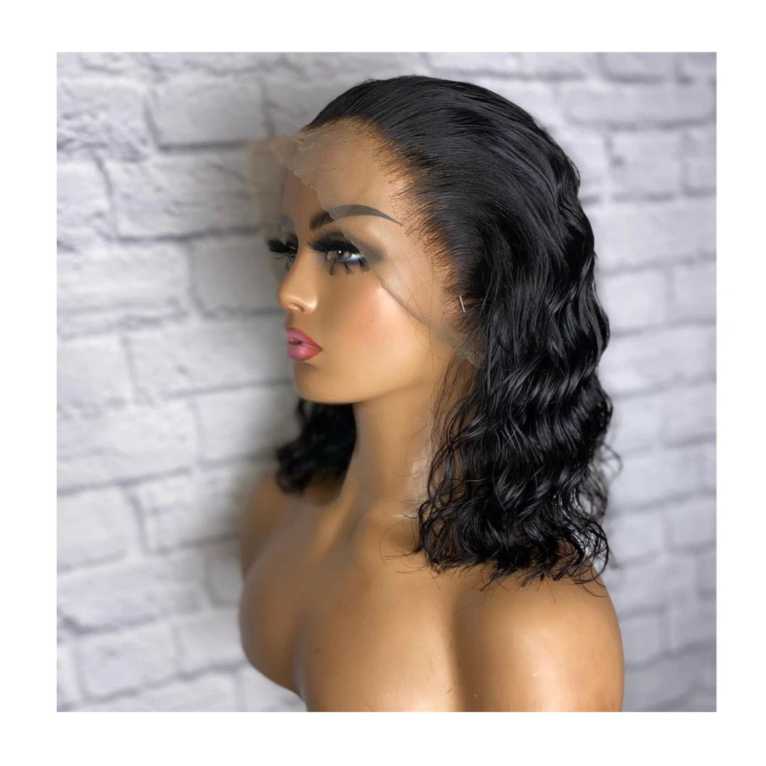 Wholesale Cuticle Aligned Brazilian Virgin Remy Human Hair Lace Front bob Wigs HD Transparent Human Hair Wigs for Black Women