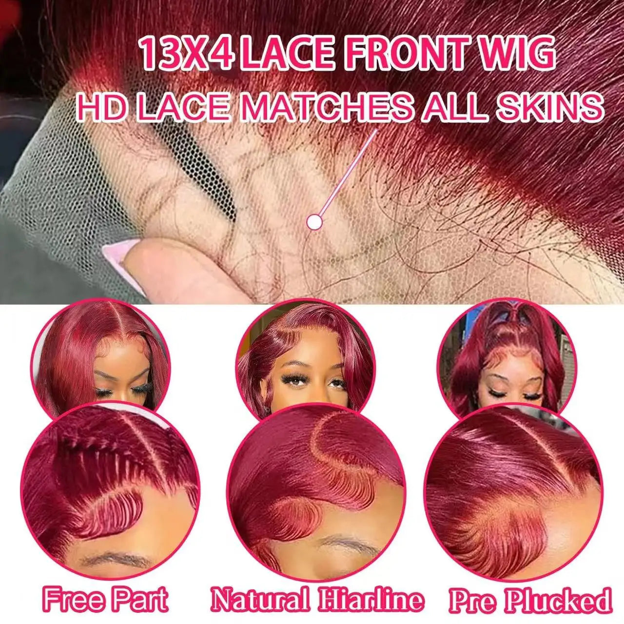 99J Burgundy Body Wave Lace Wig