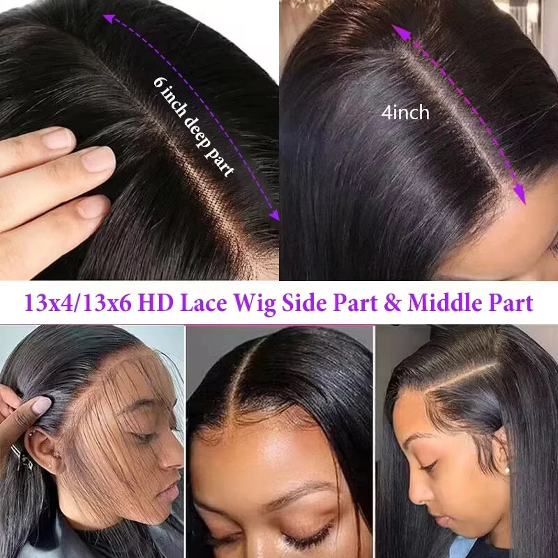 Water Wave 32 Inch 13x4 Lace Frontal Wigs Human Hair Lace Front Wave Wig Wholesale Raw Hair hd Lace Frontal Wig