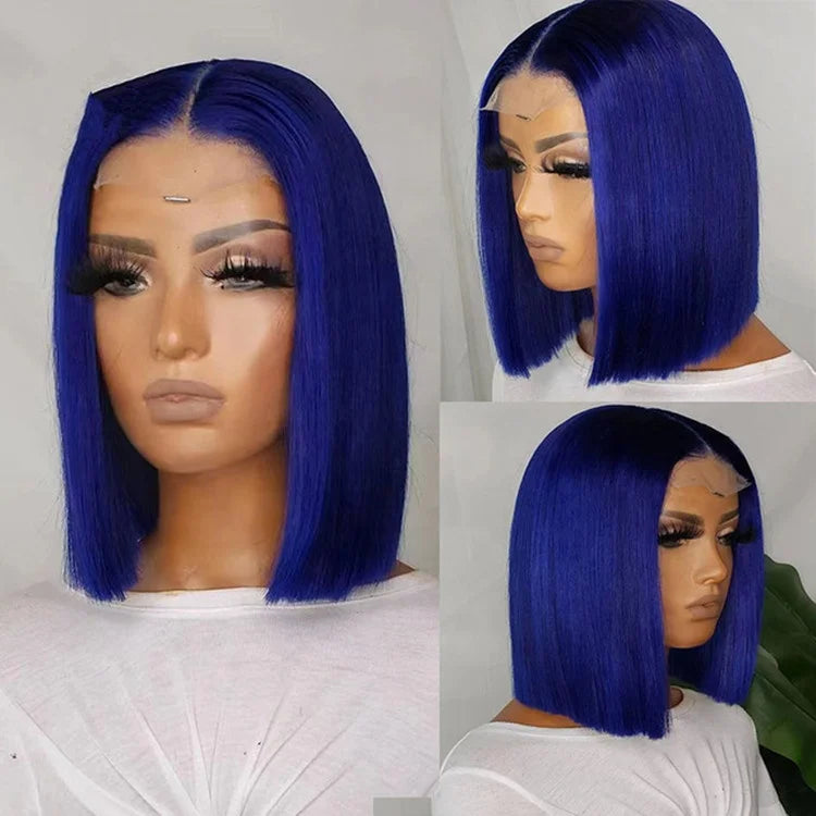 Rainbow Straight Bob Lace Front Wig