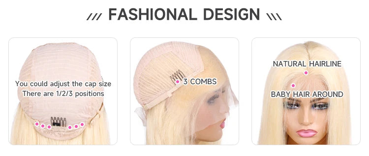 613 Blonde Curly Lace Front Wig