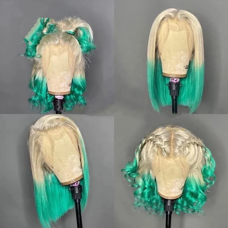 Rainbow Straight Bob Lace Front Wig