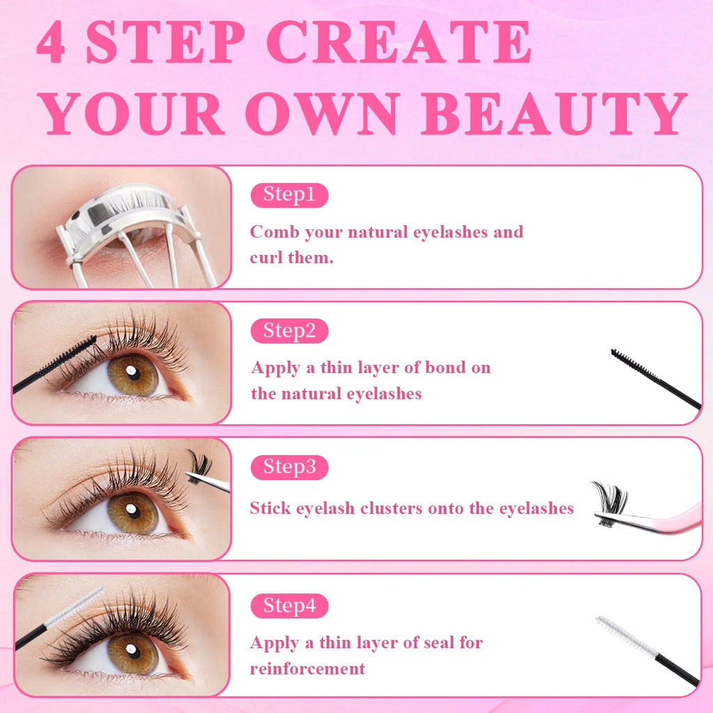 DIY Cluster Lash Extension Kit