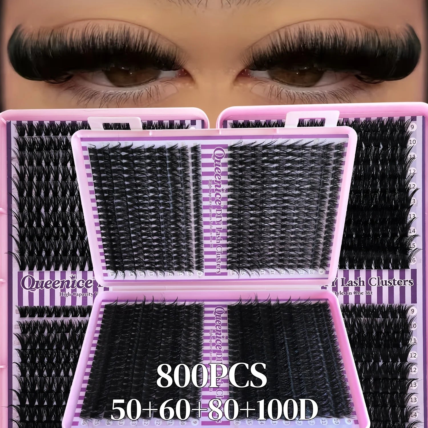 Volume False Eyelash Clusters Set
