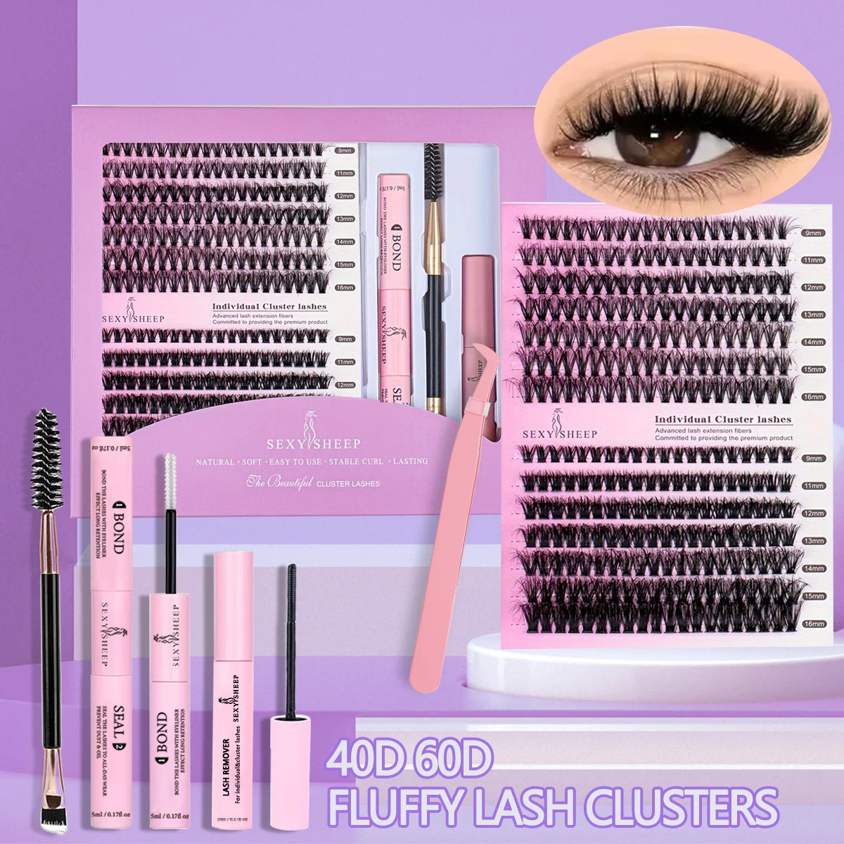 DIY Cluster Lash Extension Kit